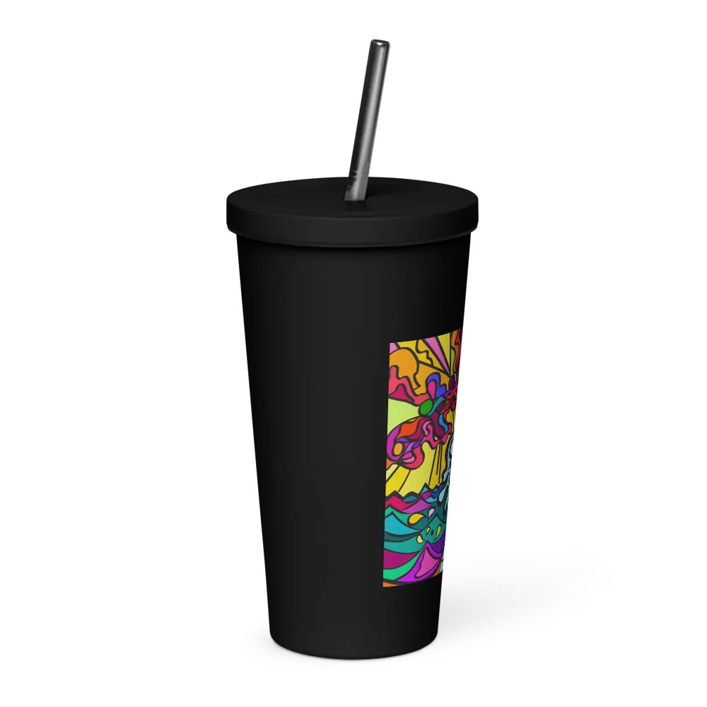 Cosmic Swirl Insulated Tumbler - Wave at Sunset product image (4)
