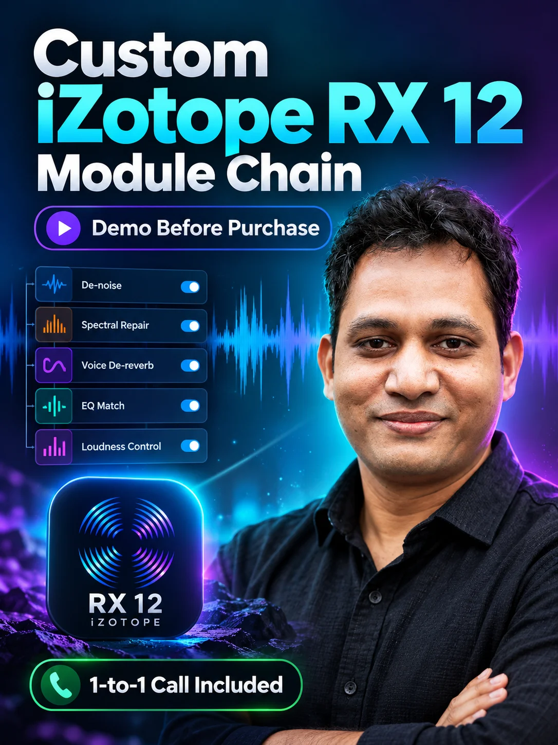 Your Custom iZotope RX 12 Audiobook Processing Chain (Module chain) product image (1)