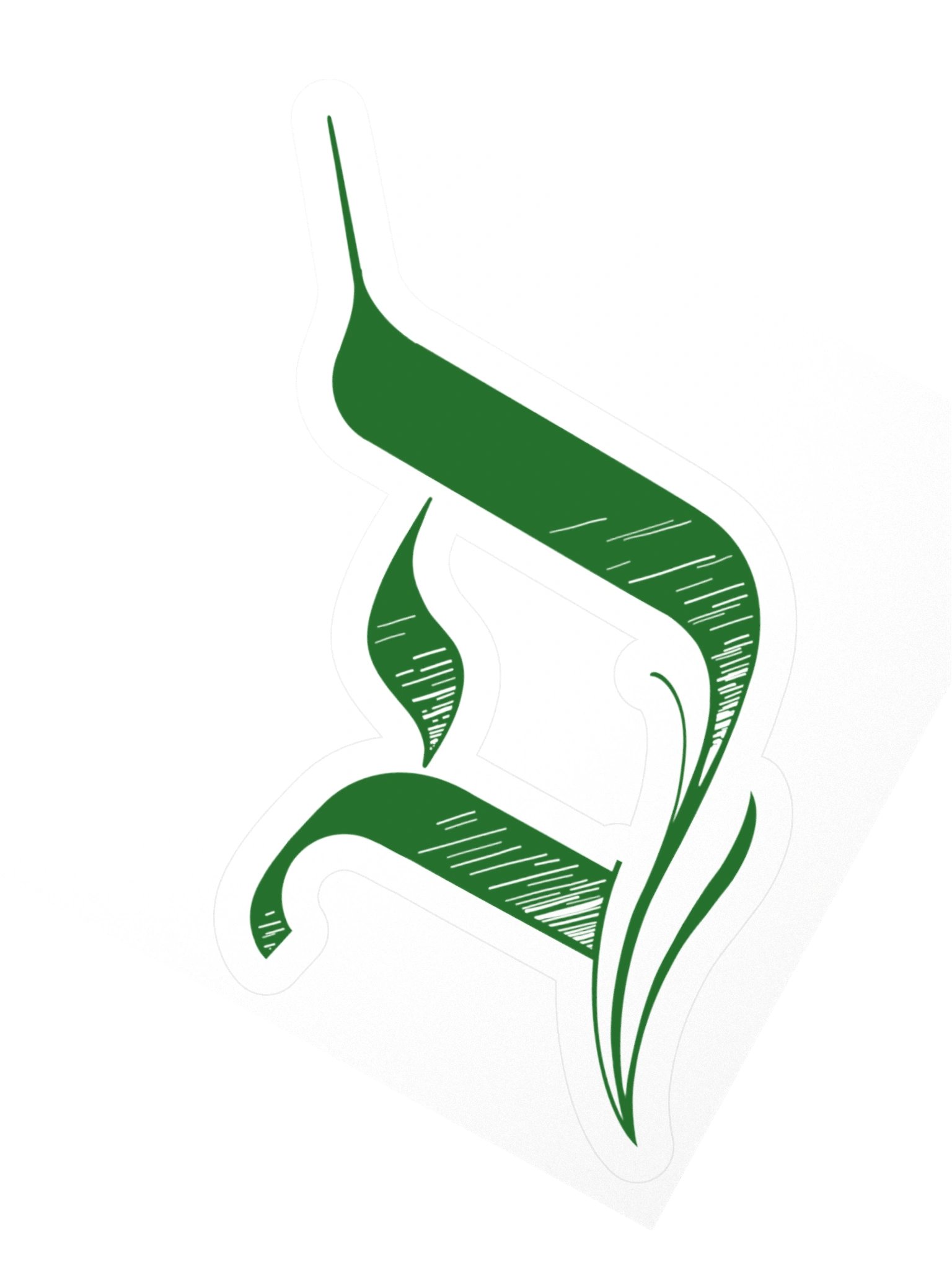 Big D green sticker product image (2)