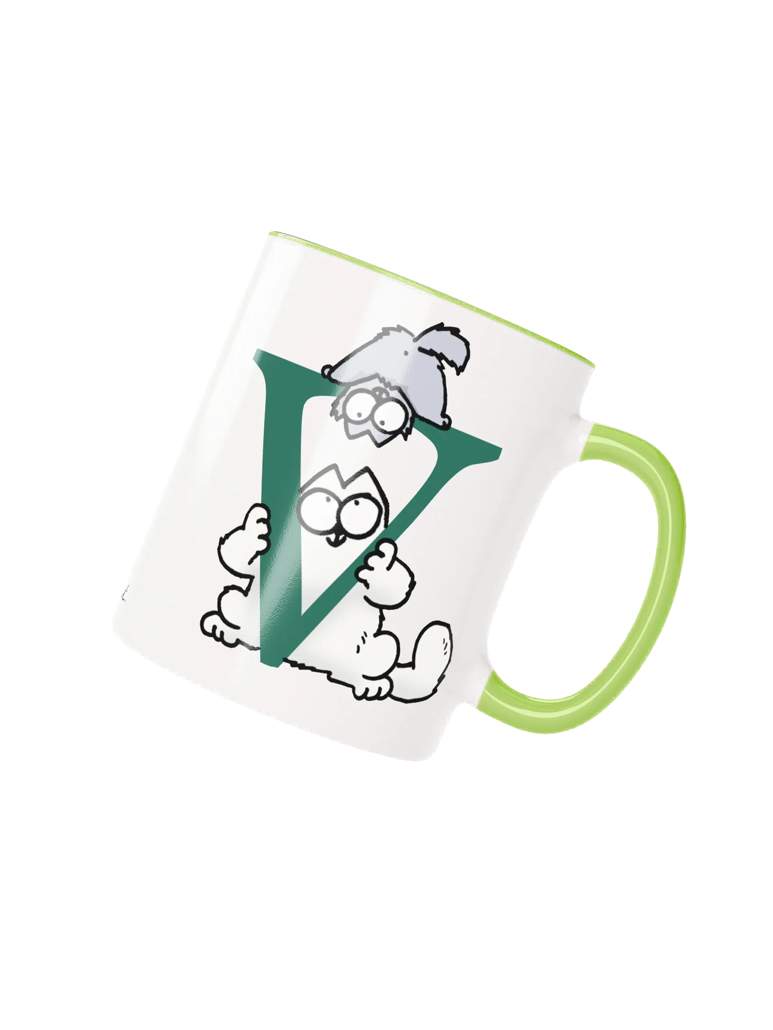 Cat Monogram Mug - V product image (1)