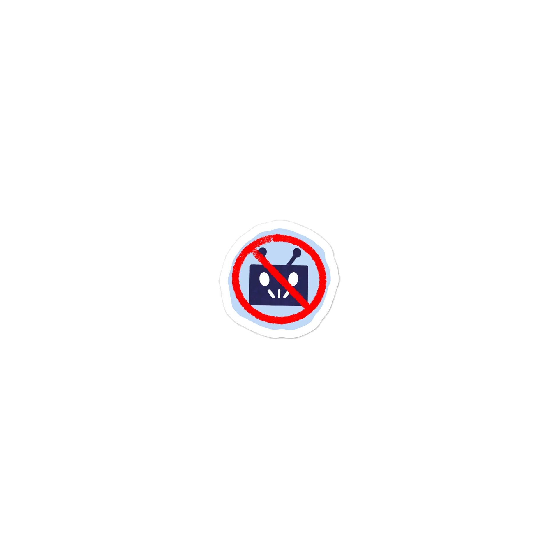 Just Say NO Robot Head Sticker product image (1)