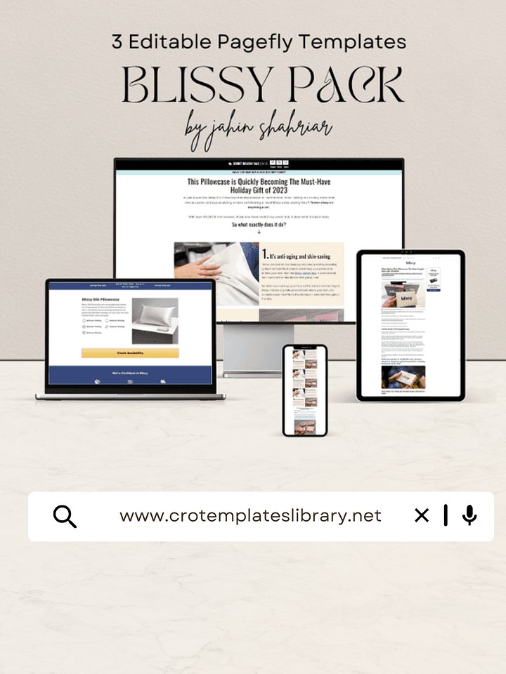 Blissy Shopify Advertorial Templates Pack product image (1)