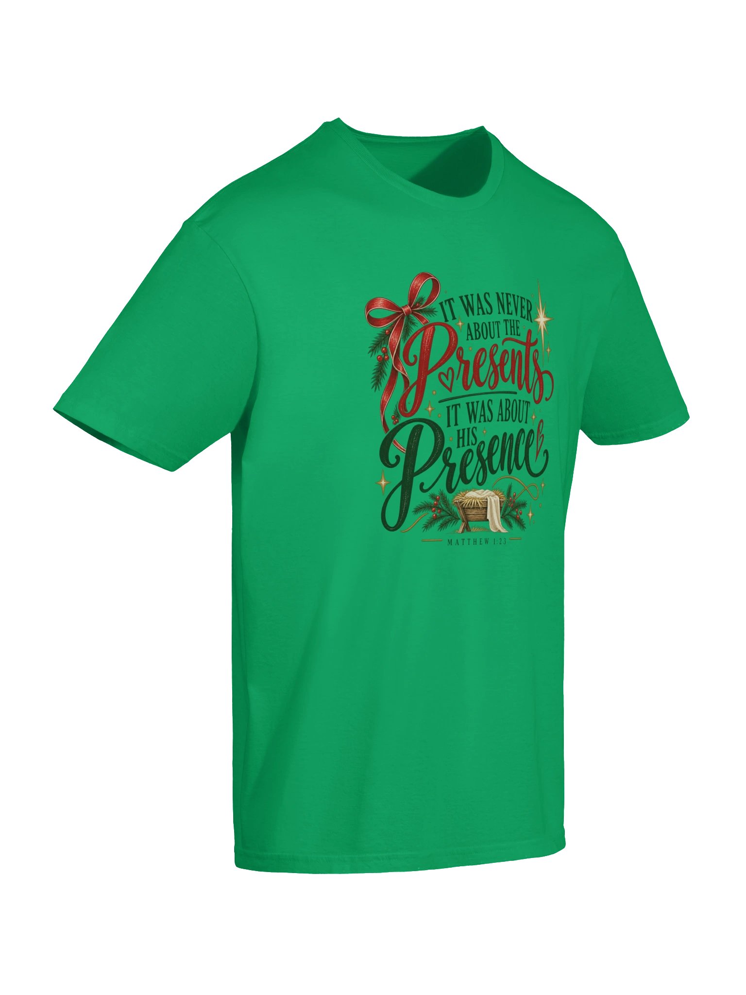His Presence Christmas Tee | Matthew 1:23 product image (116)