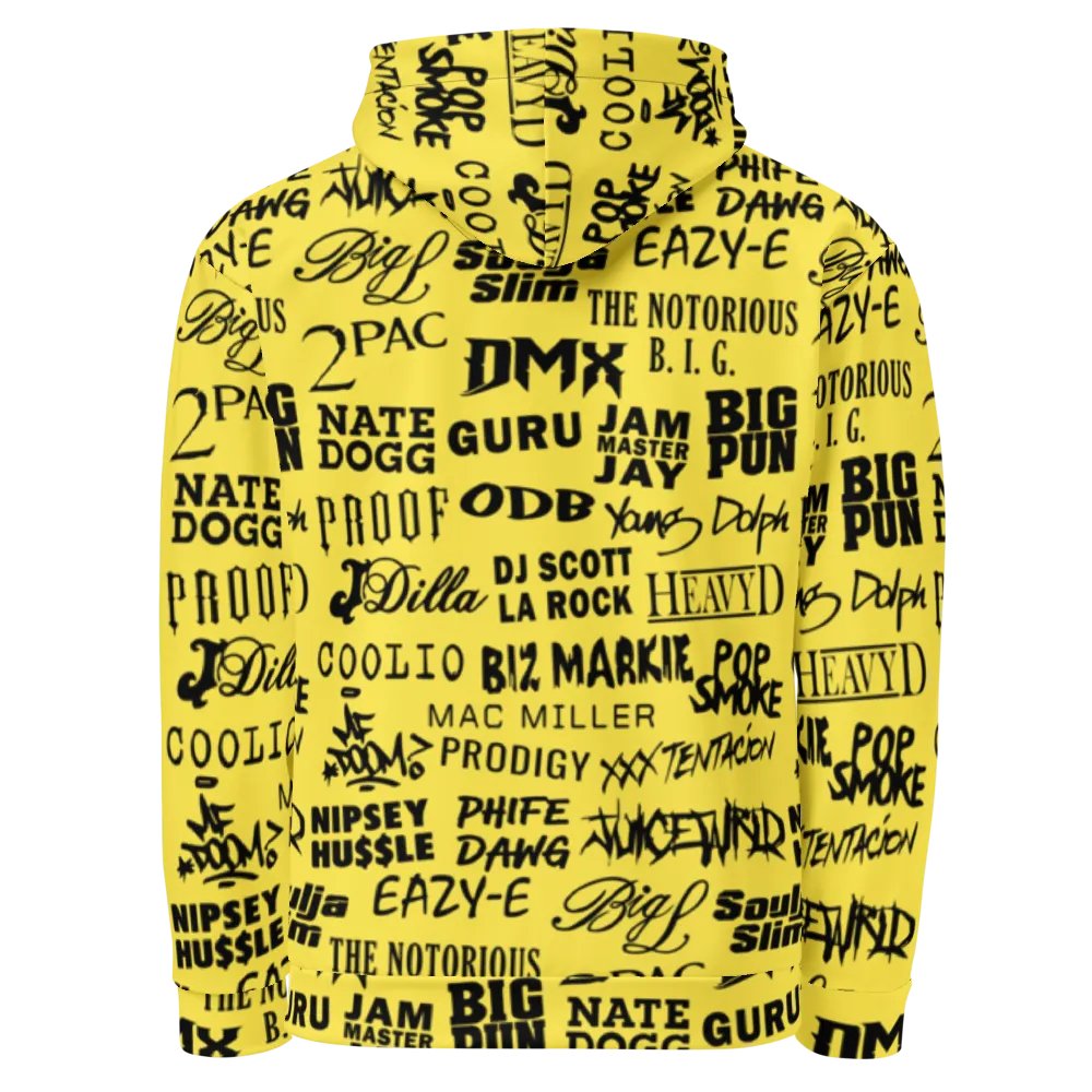 Never Forget - Hip-Hop Artists - YELLOW - Unisex Hoodie product image (3)