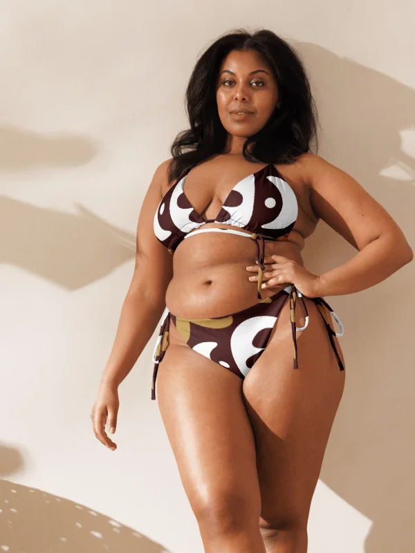 Maroon Ornamental Heart String Bikini product image (5)