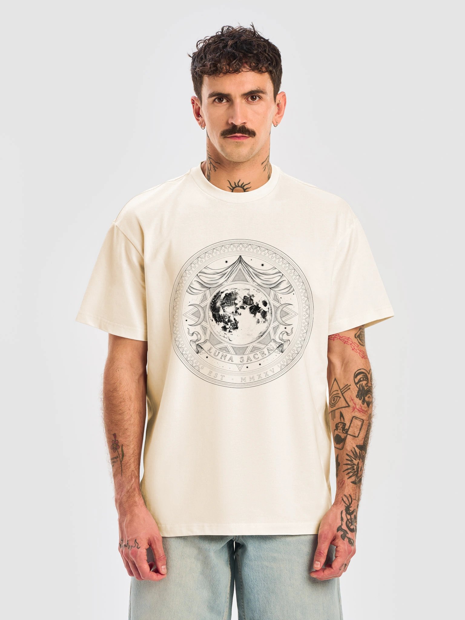 Luna Sacra Medallion // Sacred Moon Heavyweight Box Tee product image (7)