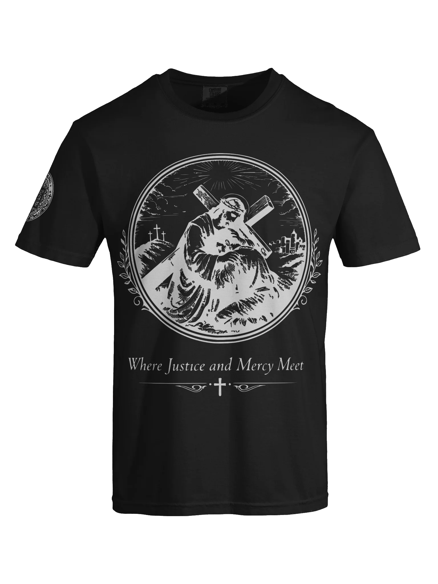 Justice Meets Mercy (White on Black/Color) product image (7)