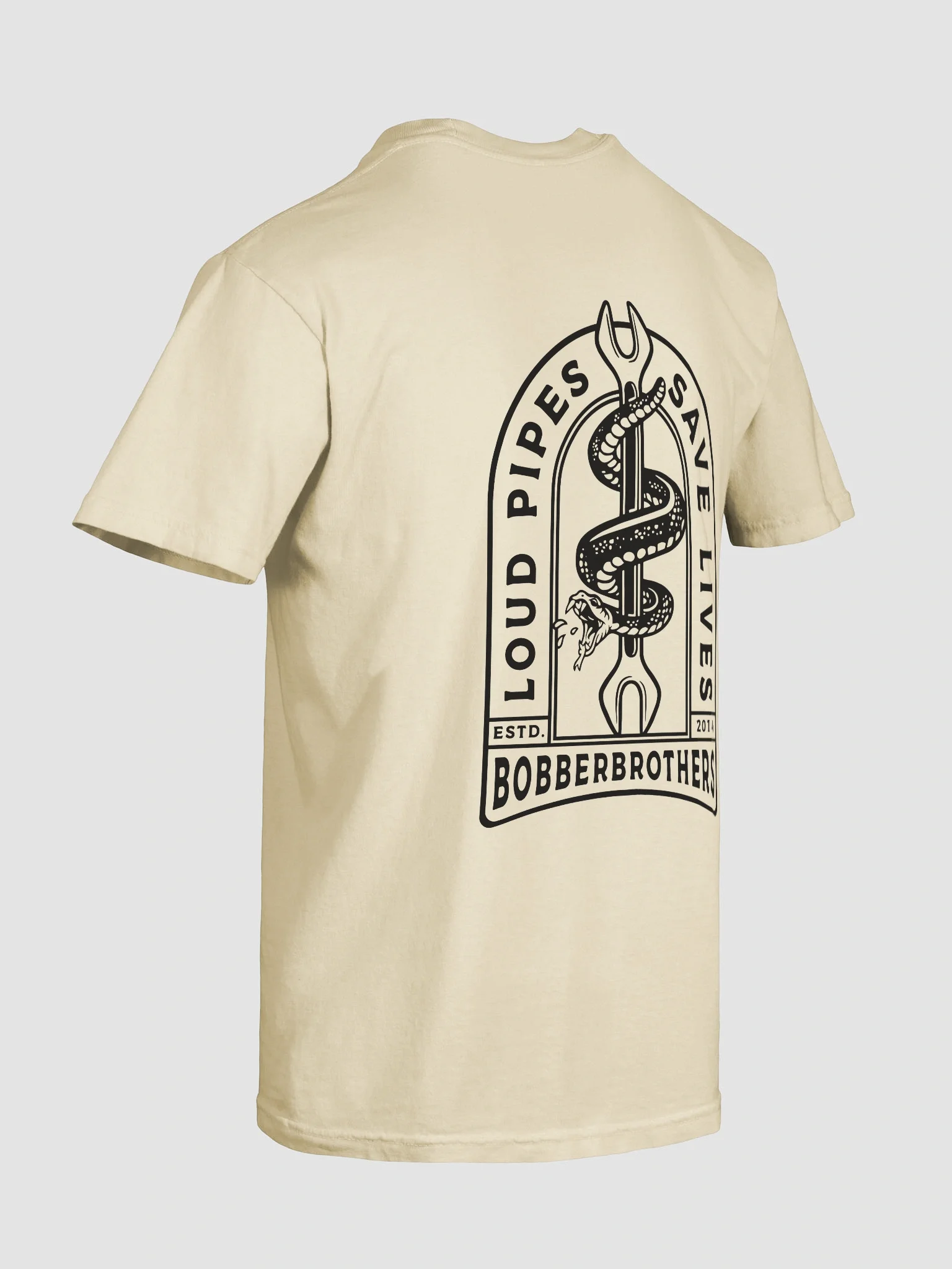 Snake & Wrench Beige - Tee - front