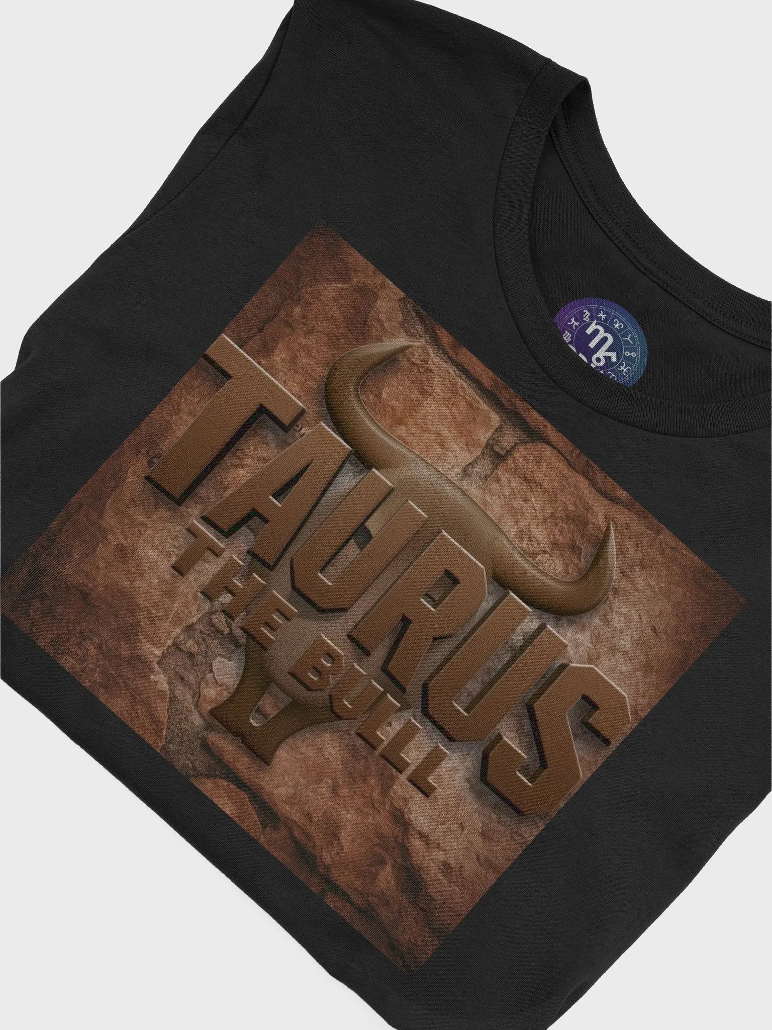 Unisex Taurus Zodiac T-Shirt - Rustic Bull Design with 'TAURUS THE BULL' Text product image (7)