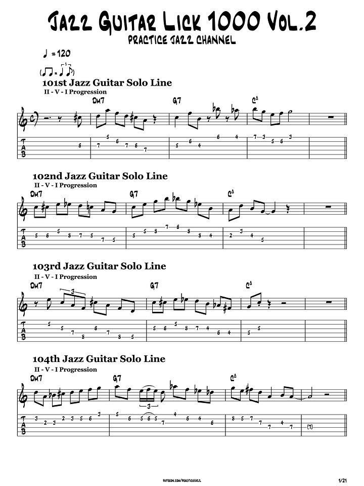 1,000 Jazz Guitar Licks: Volume 2 (Licks 101-200) product image (1)