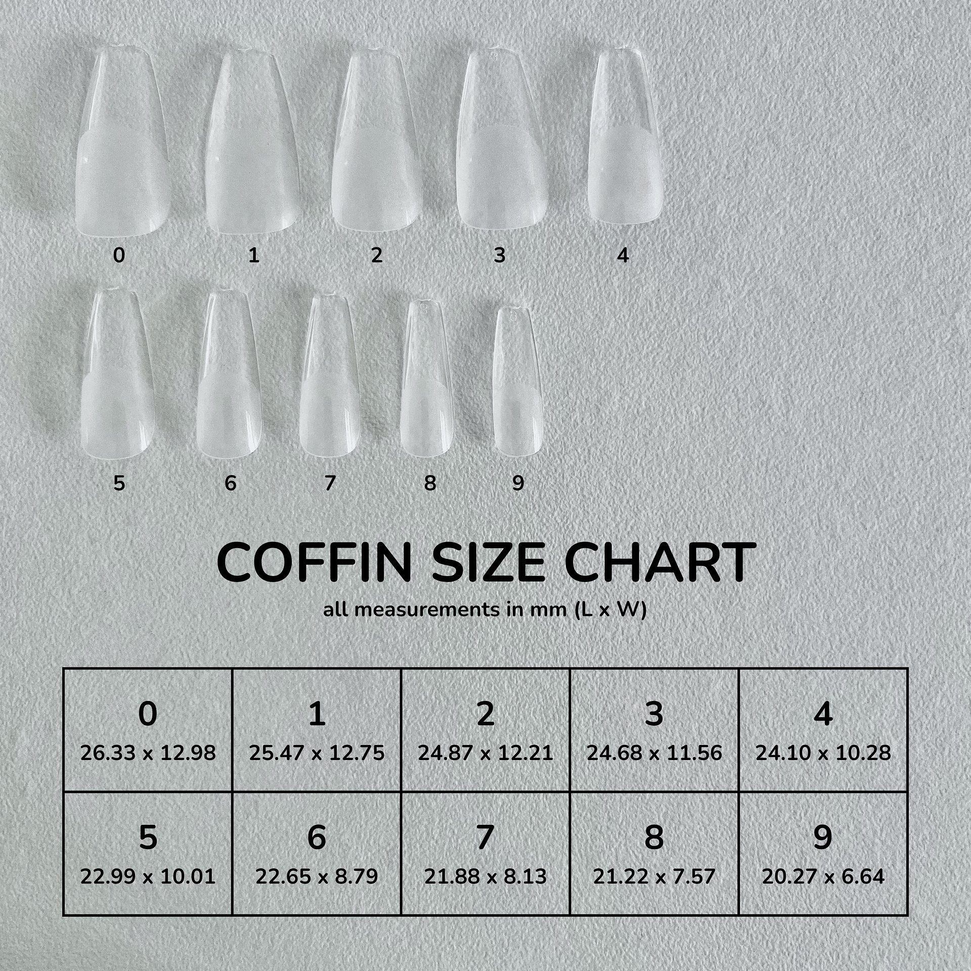 Coffin Soft Gel Nail Tips (By Size) product image (3)