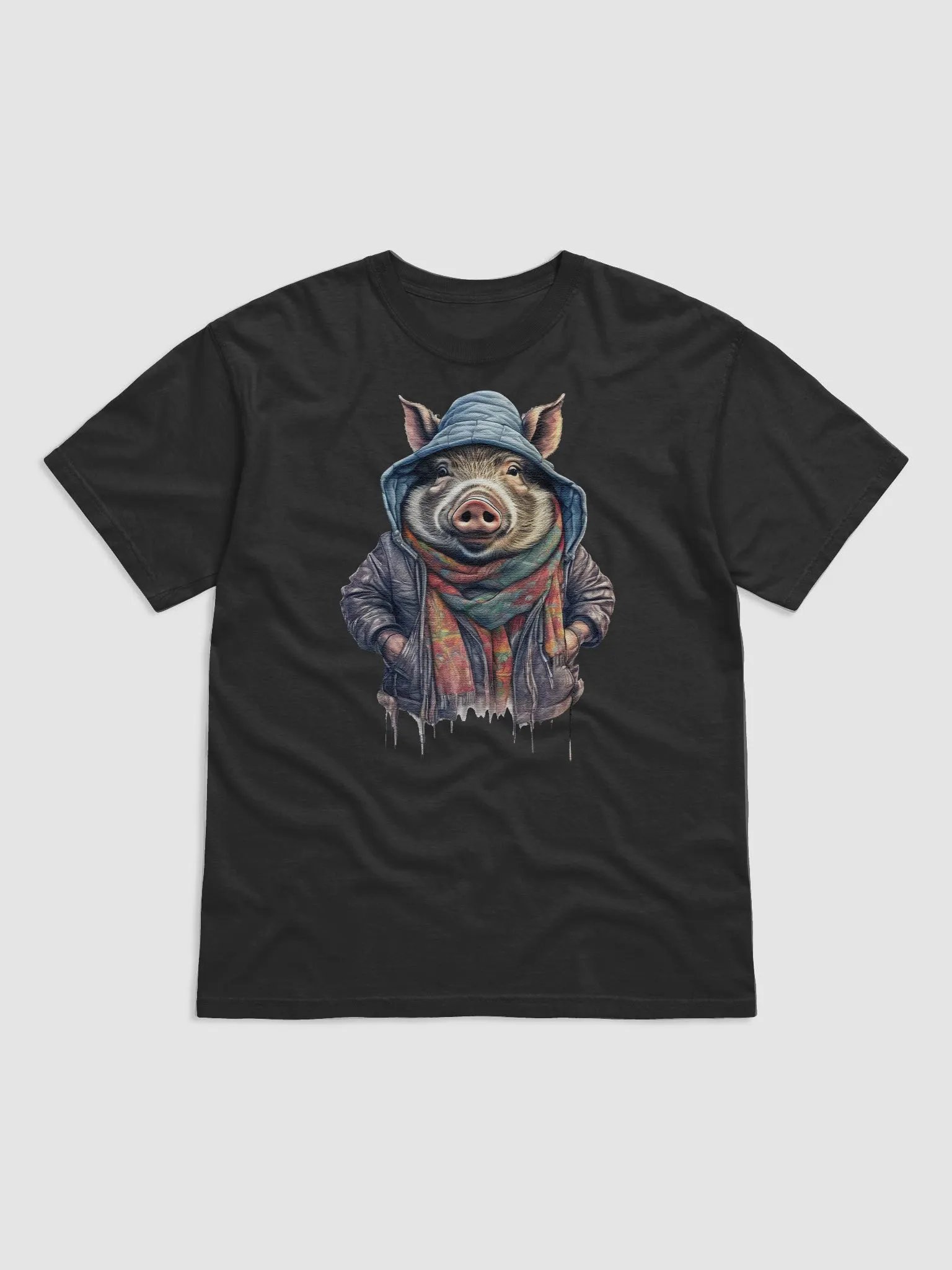 wild boar wearing a jackets hat and a scarf product image (1)