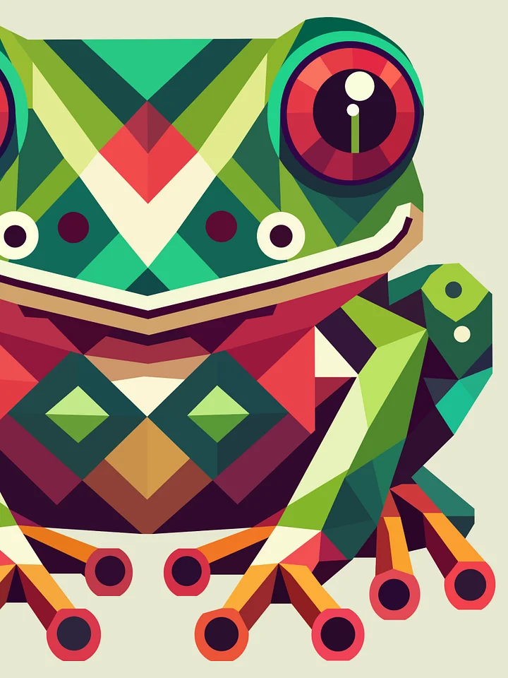 Free Geometric Frog PNG Art - Transparent Background, Low Poly Amphibian Illustration product image (2)