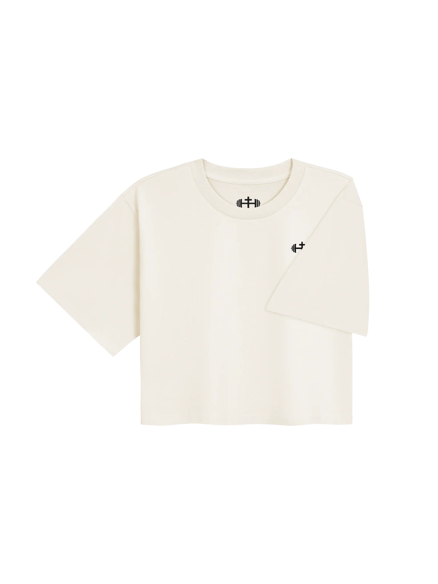 His House Womens Crop Top T-Shirt - Orchid/White/Ecru by His House