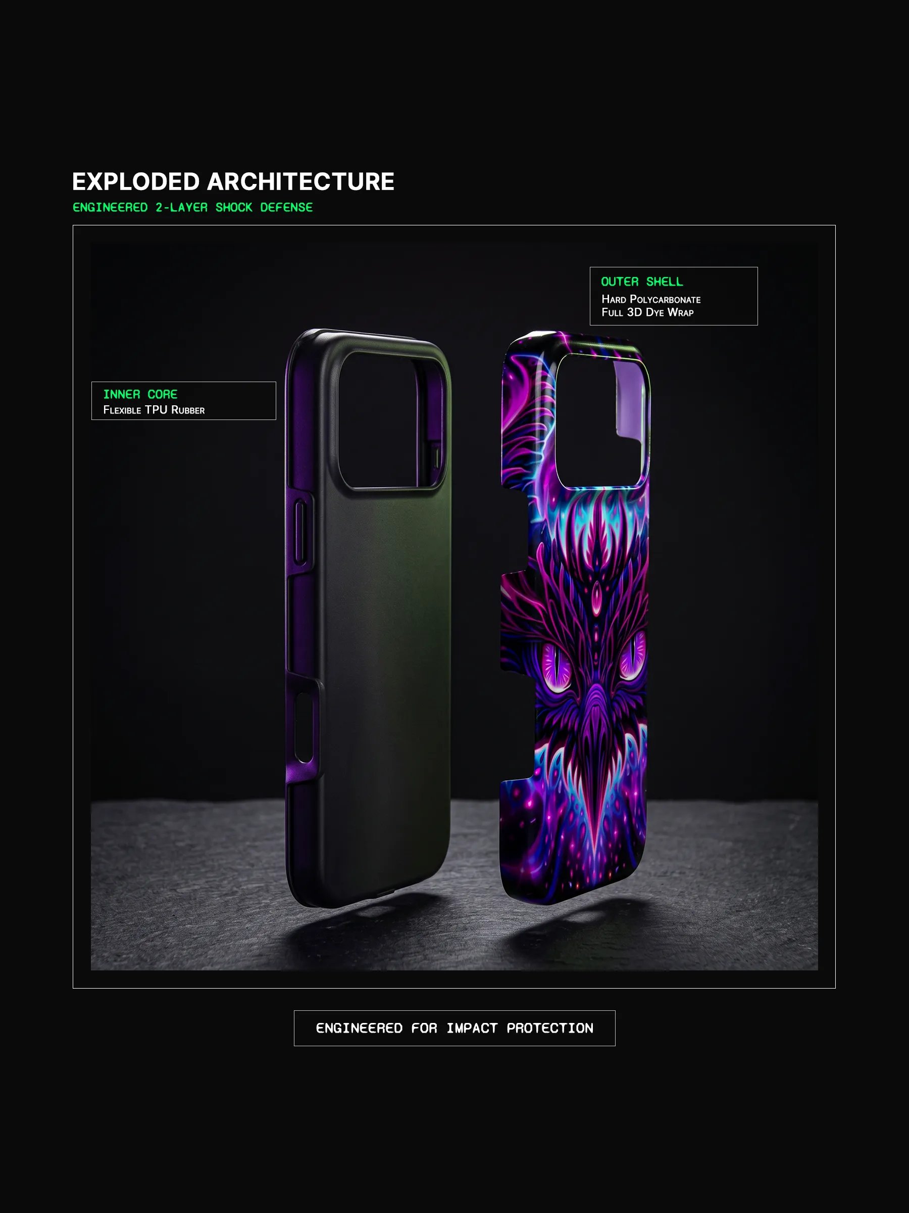 Artifact 03: Astral Owl Guardian - Dual-Layer Tough Phone Case product image (2)