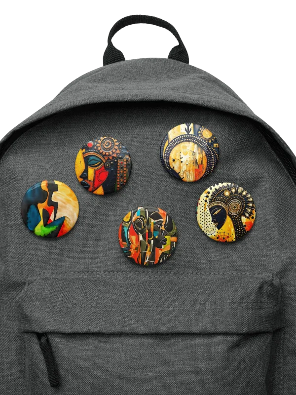 Abstract Ancestral Meditation Art Pin Button Set product image (3)
