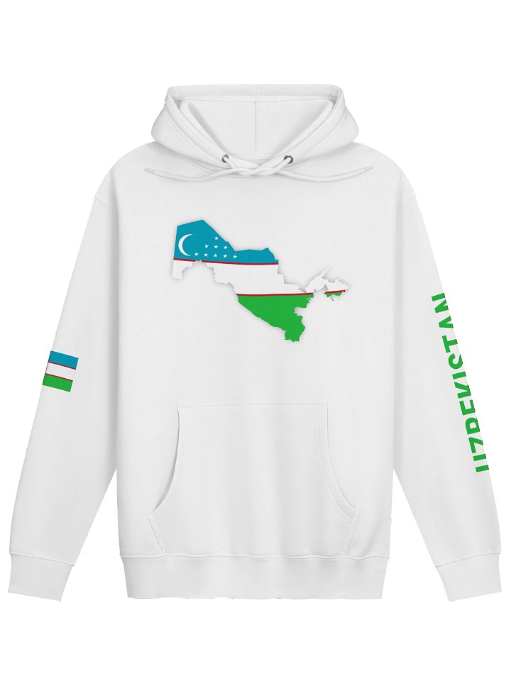 Uzbekistan 2026 World Cup Flag Hoodie - Premium 3-End Fleece - Unisex Hoodie product image (2)
