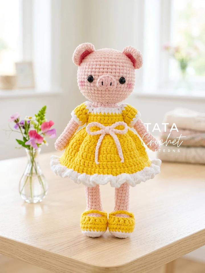 Penny the Studious Piggy – Amigurumi Crochet Pattern | Digital Download PDF product image (2)