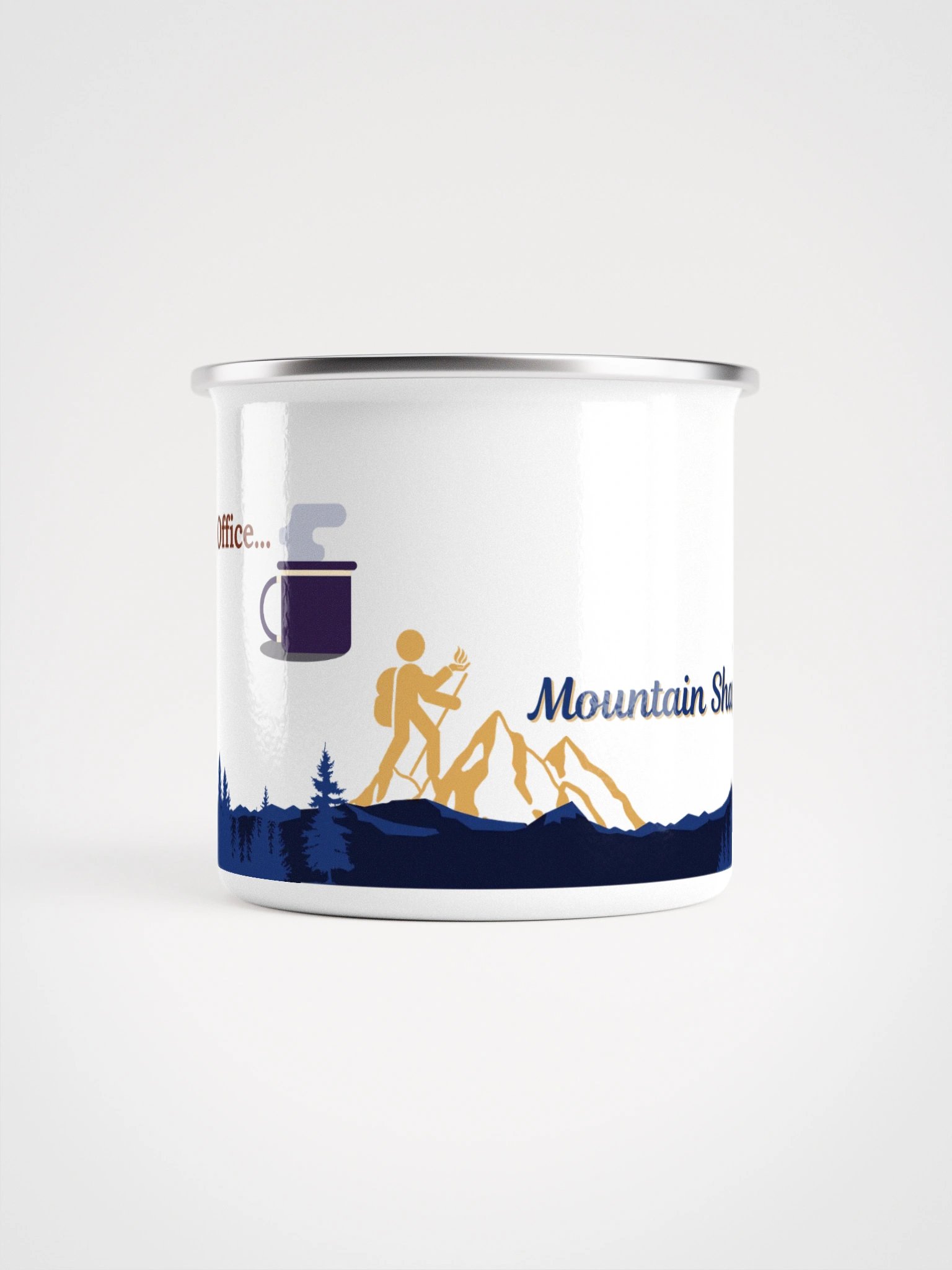 My Body is In Office Enamel Mug product image (2)