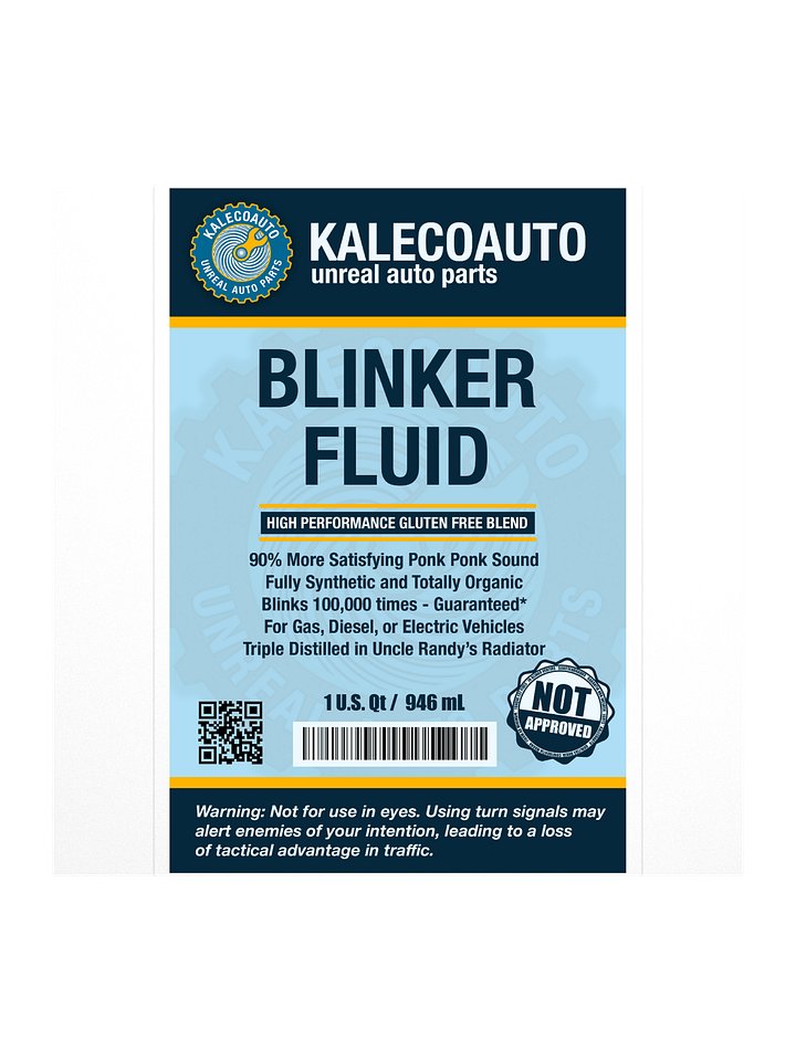 Blinker Fluid Label Sticker product image (1)