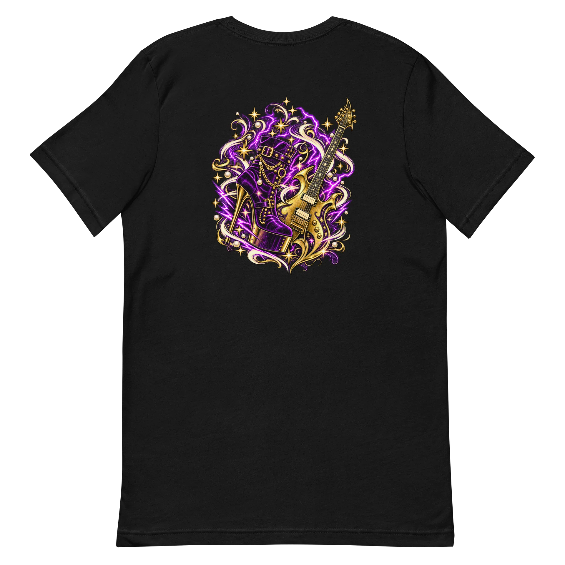 Velvet Voltage – Gold Guitar Statement Tee product image (6)