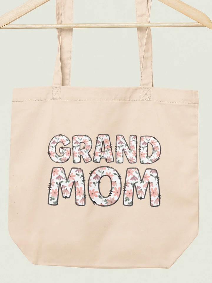 Grandmother Gift For Mother's Day, Floral Double-Side Printed Canvas Bag product image (2)