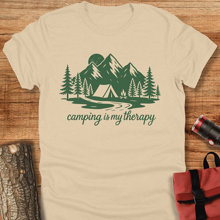 Camping therapy, Unisex t-shirt product image (1)