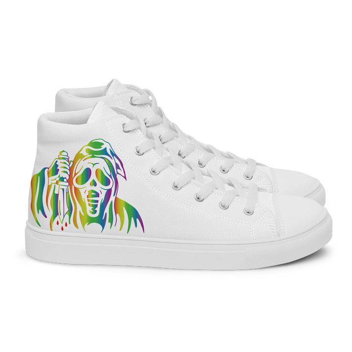 Women's White Canvas High Top - Rainbow Ghostie product image (2)