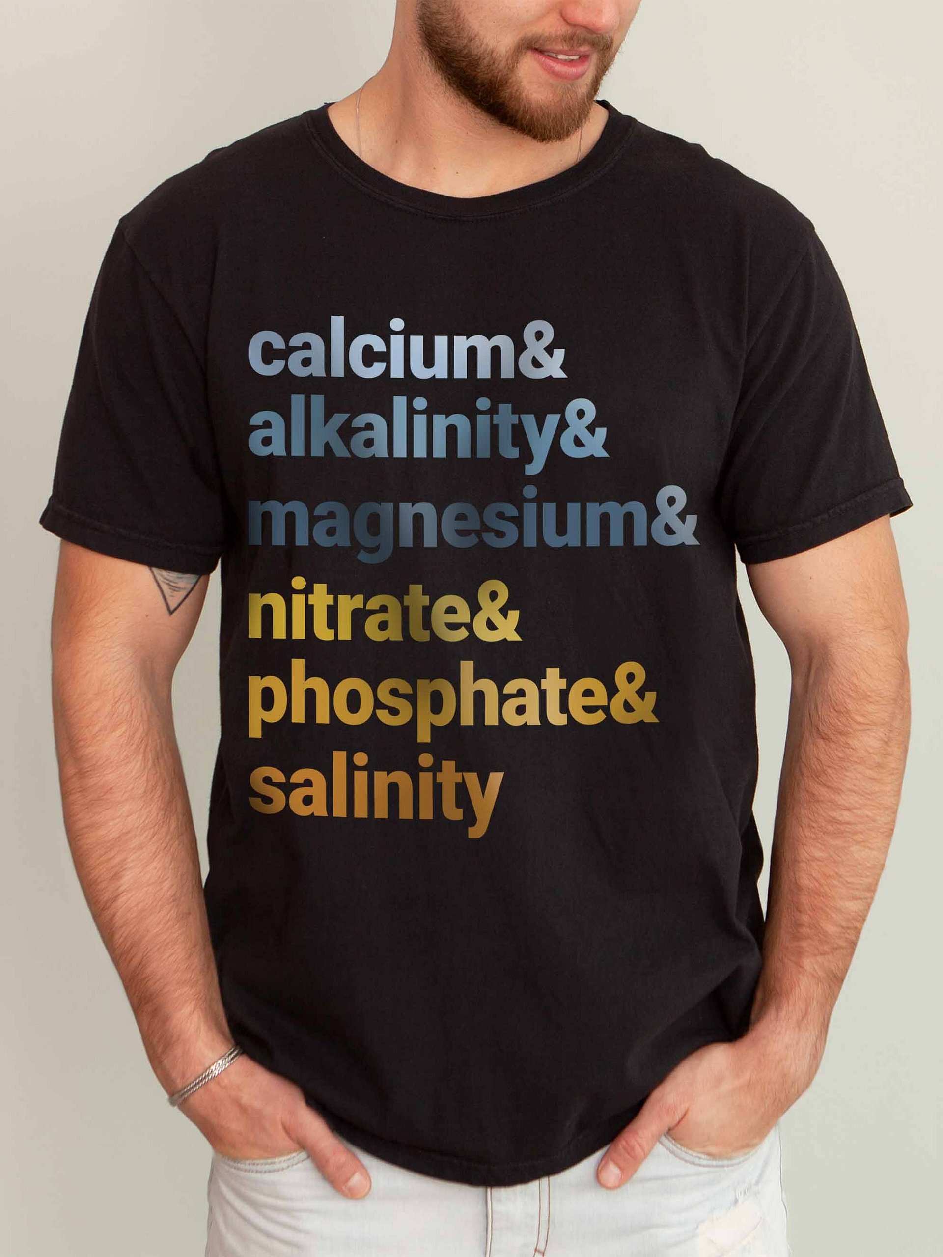 Reef Tank Chemistry Shirt – Calcium Alkalinity Magnesium Nitrate Phosphate Salinity Tee for Reef Aquarium Lovers product image (2)