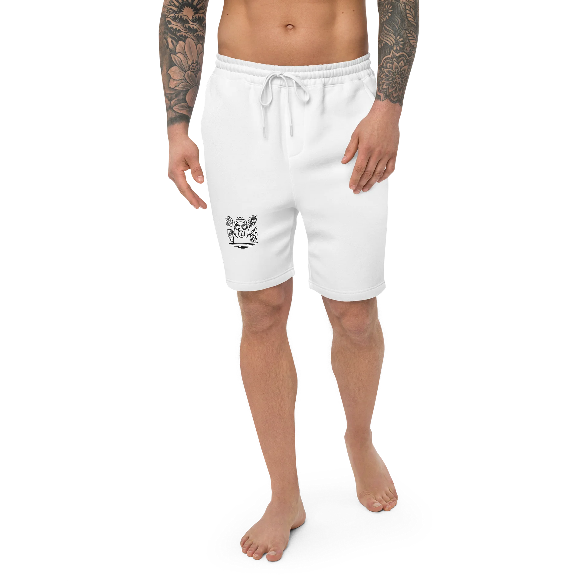 Quiet Tropics Lounge Shorts, Signature Capybara Fleece Shorts in Relaxed Minimalist Design product image (1)