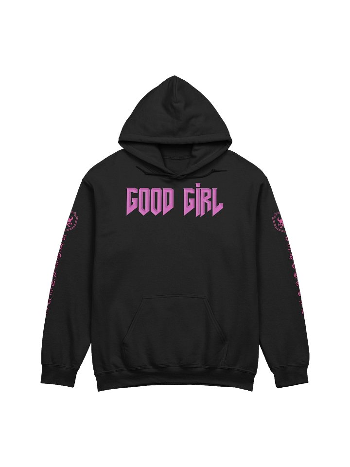Good Girl Hoodie (Death Metal Font - Pink) product image (1)