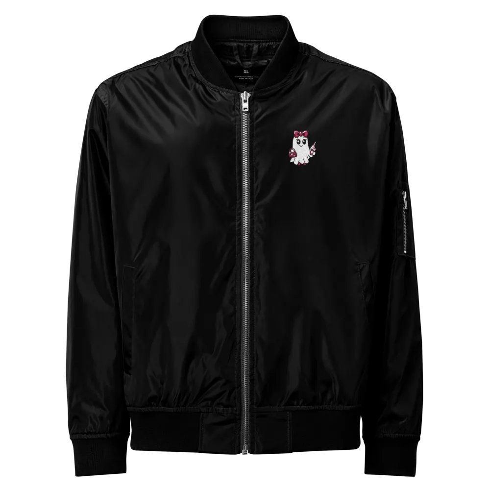Cute Ghost Embroidered Premium Recycled Bomber Jacket product image (1)