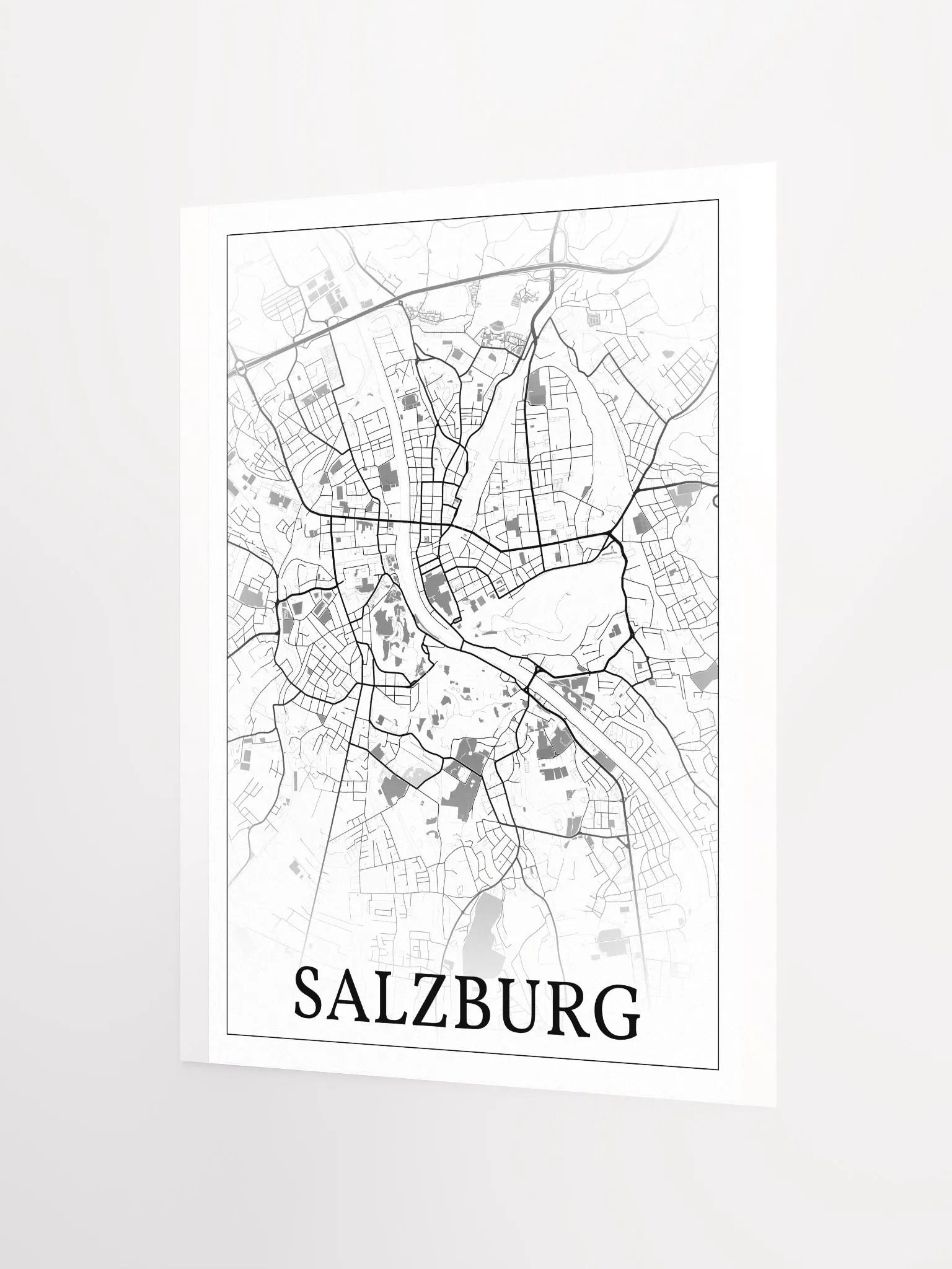 Salzburg, Austria, city map print product image (7)