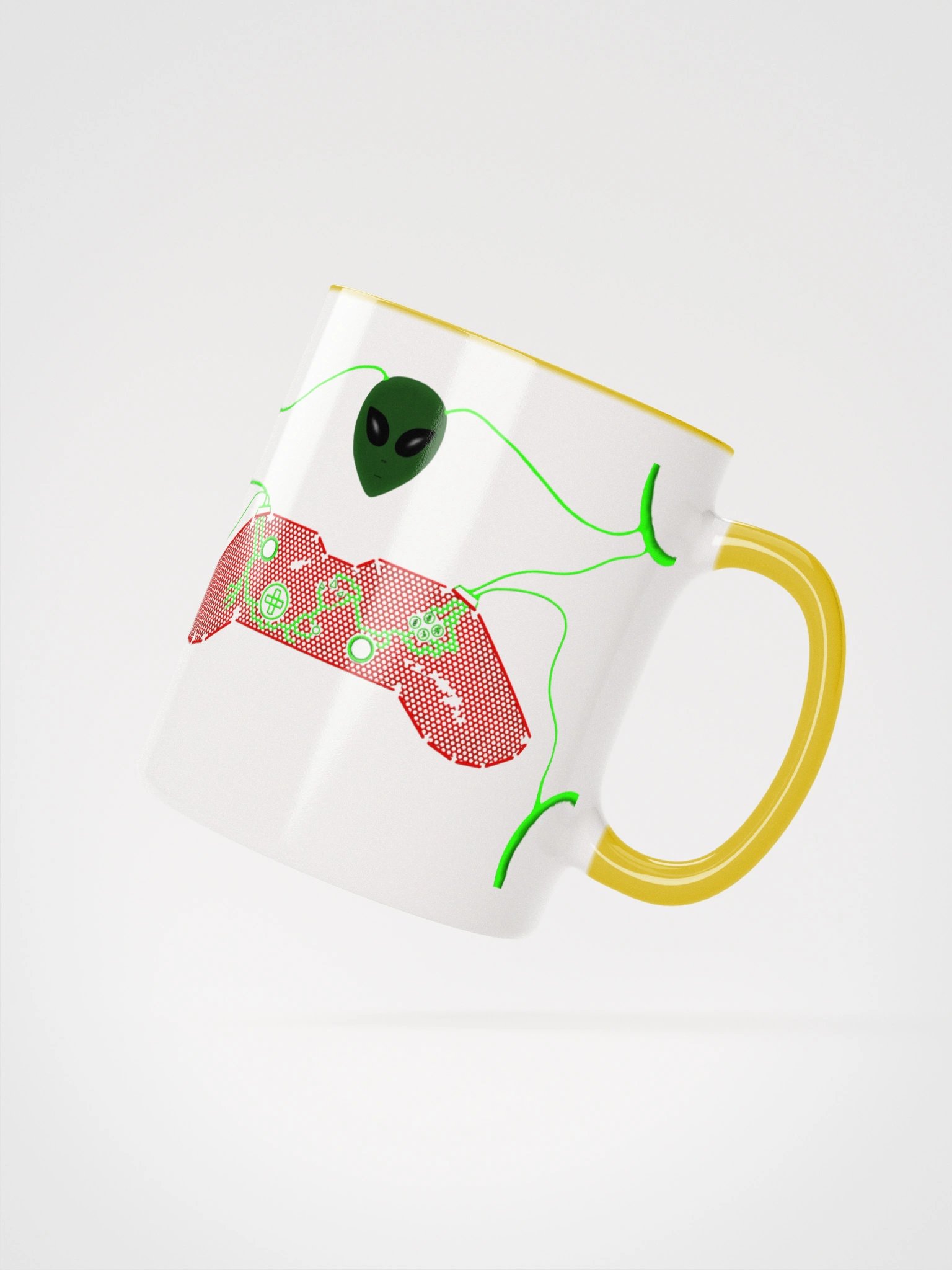 Galactic Green Alien Ceramic Mug product image (2)
