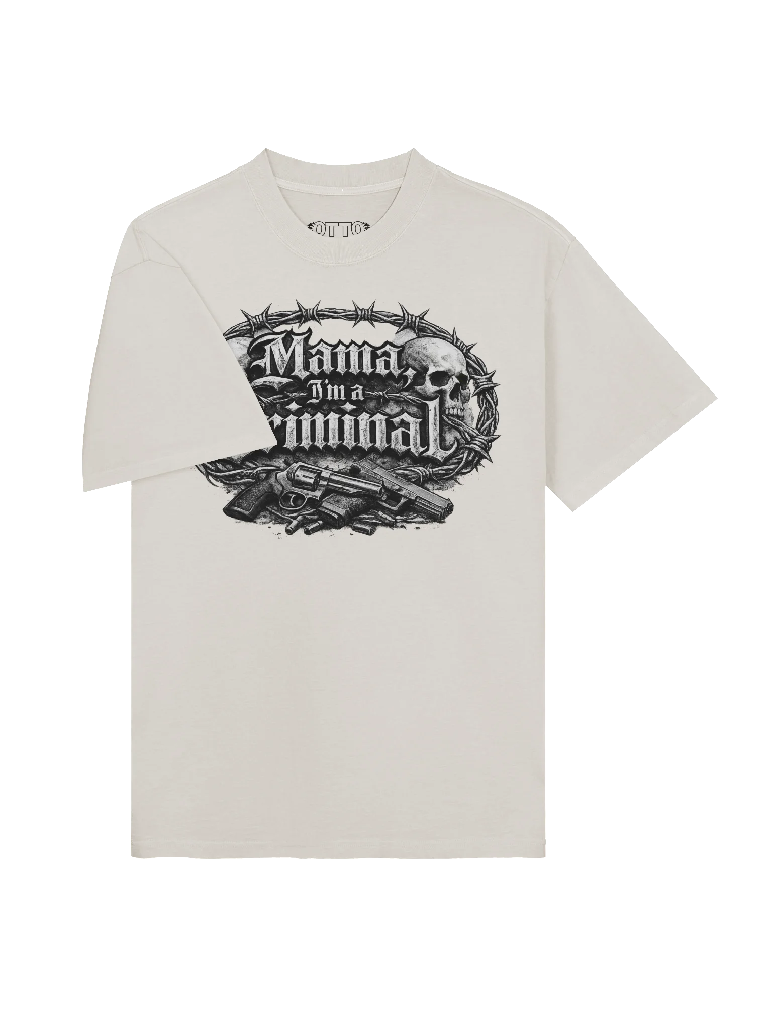 mama i'm a criminal premium t-shirt white product image (3)