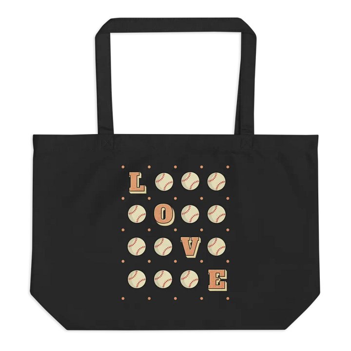 Love Baseball Square Organic Tote product image (1)