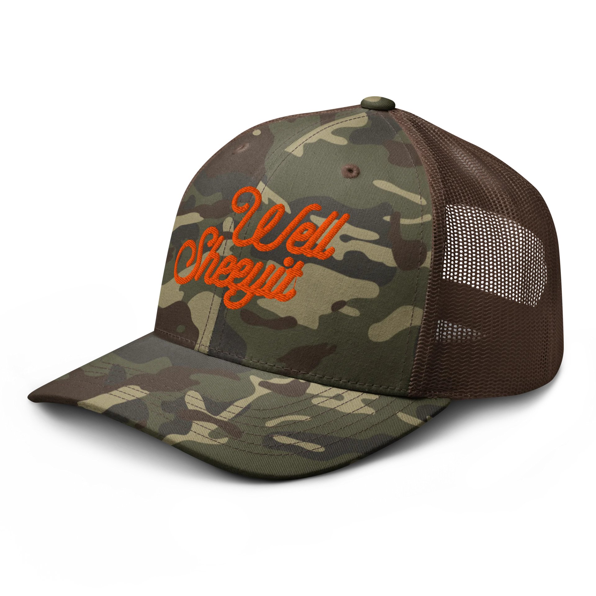 WELL SHEEYIT Camo Trucker Hat product image (4)