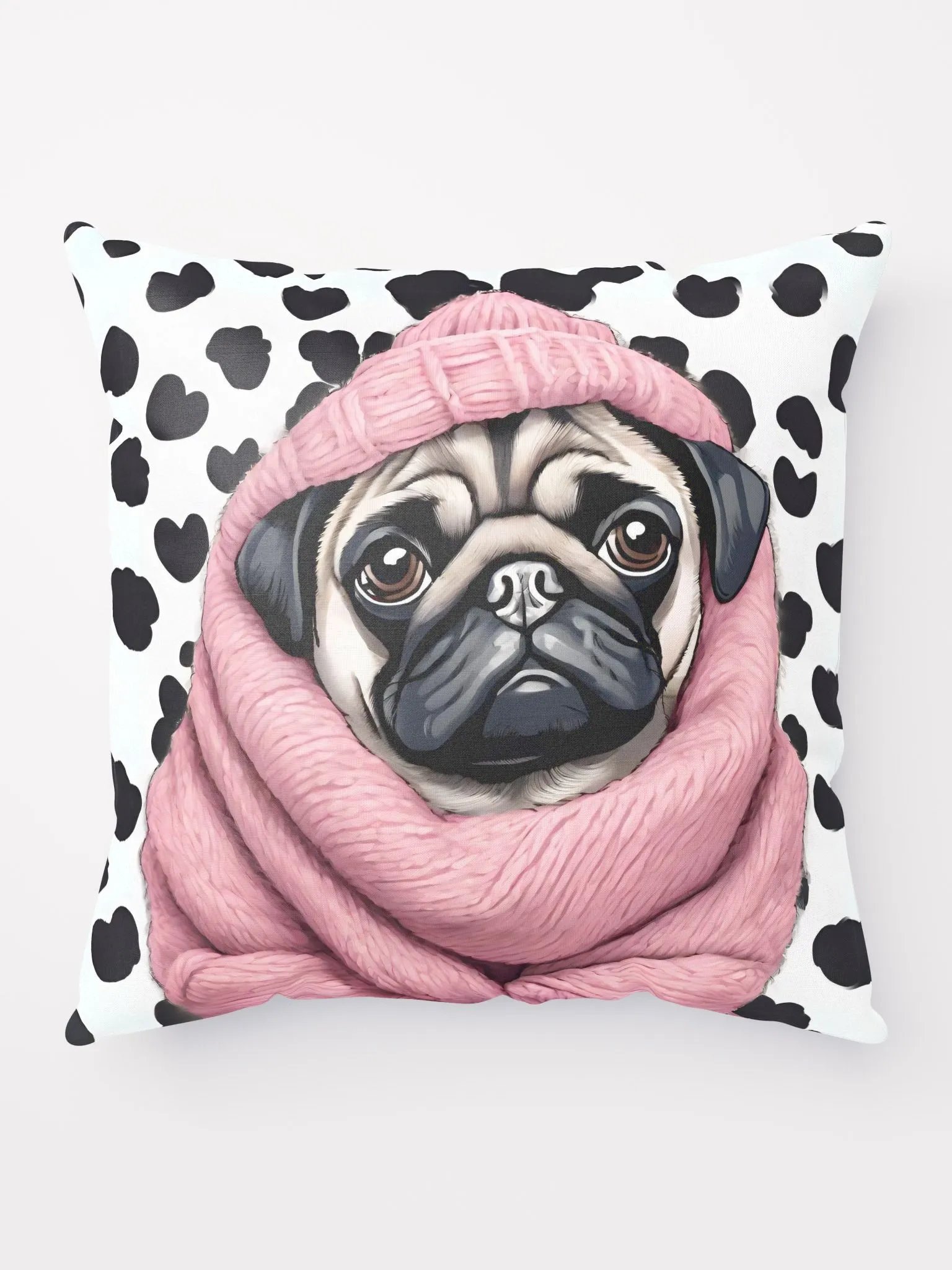 Dotted Pug Pillow product image (1)