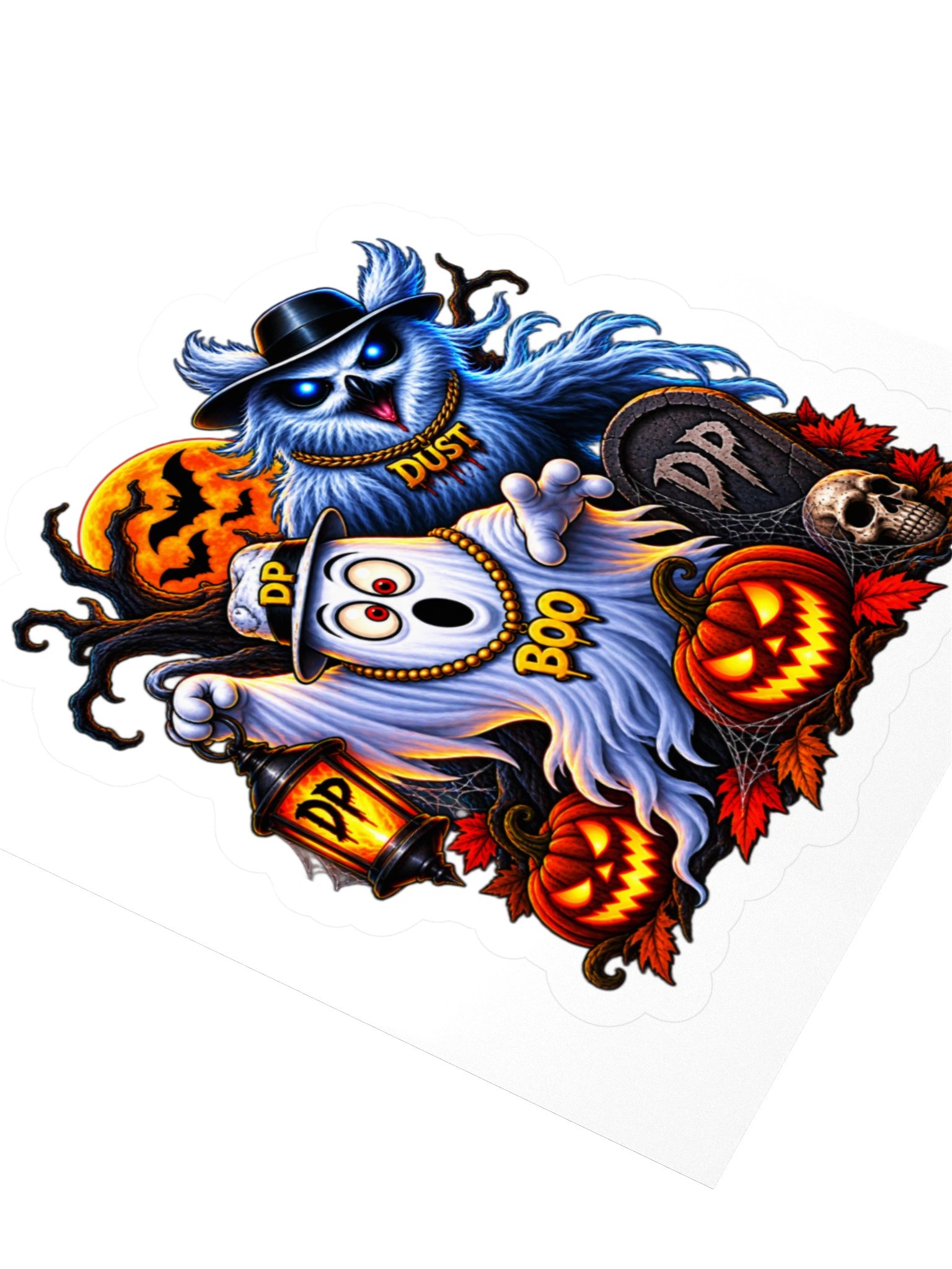 Boo Phant Owl Spooky 3" x 3" sticker product image (3)