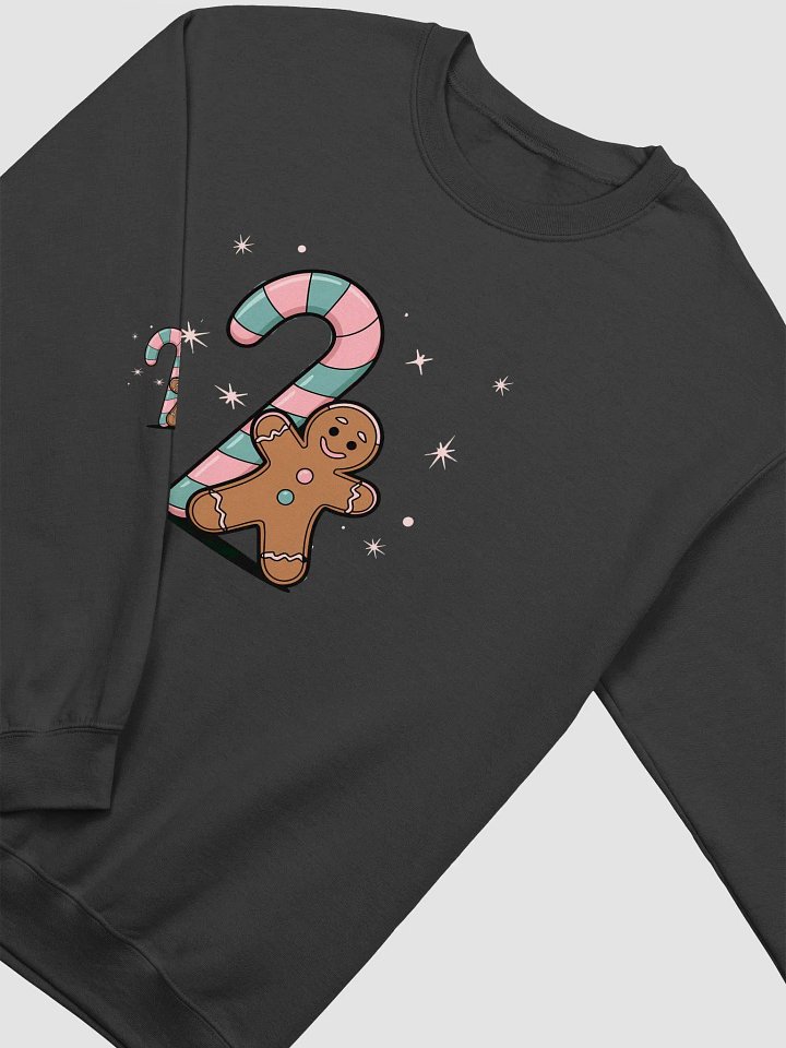 Festive Candy Cane and Gingerbread Man Crewneck Sweatshirt product image (2)