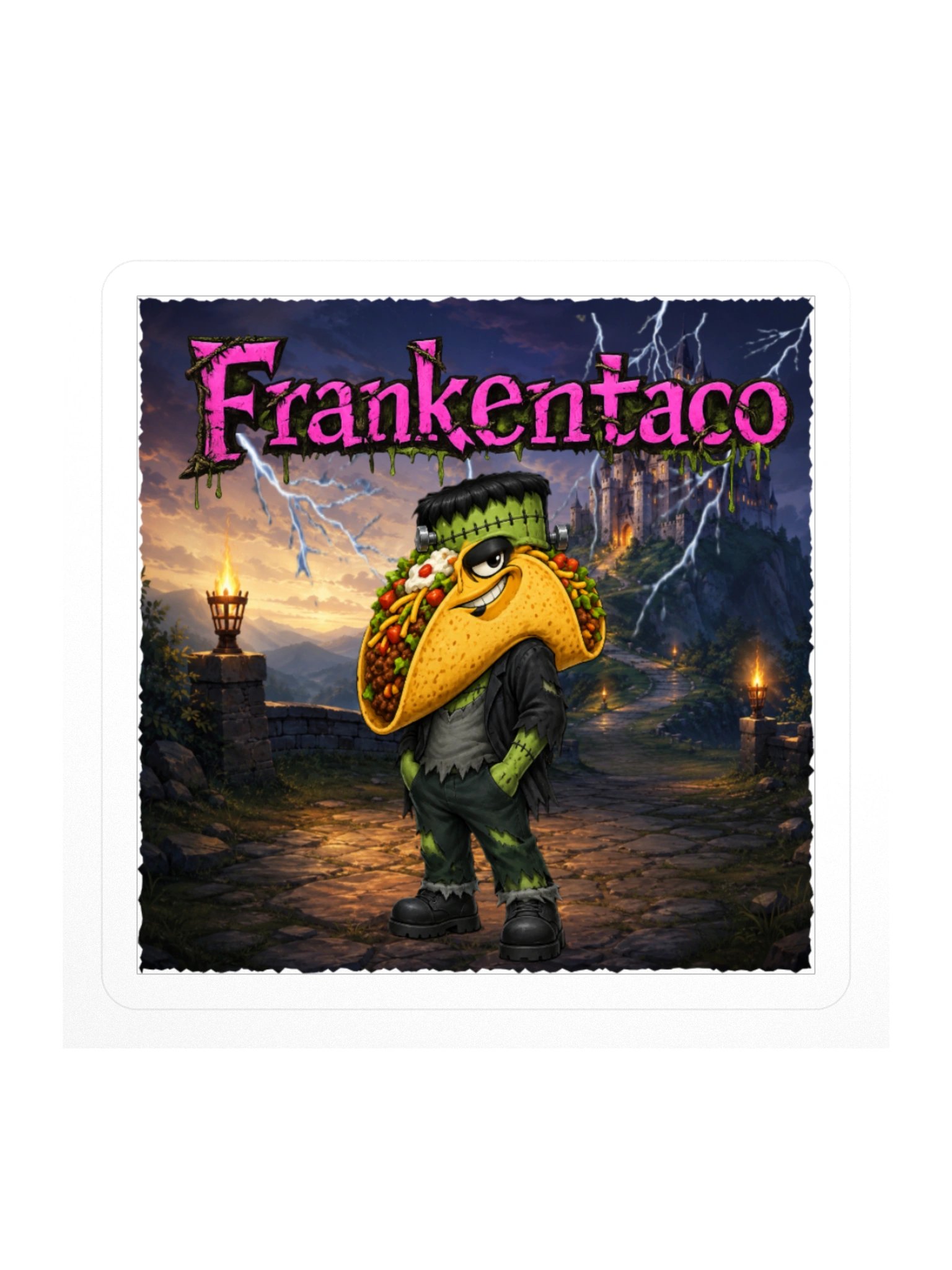 Frankentaco Spooky Fantasy Sticker - The Taco Family product image (2)
