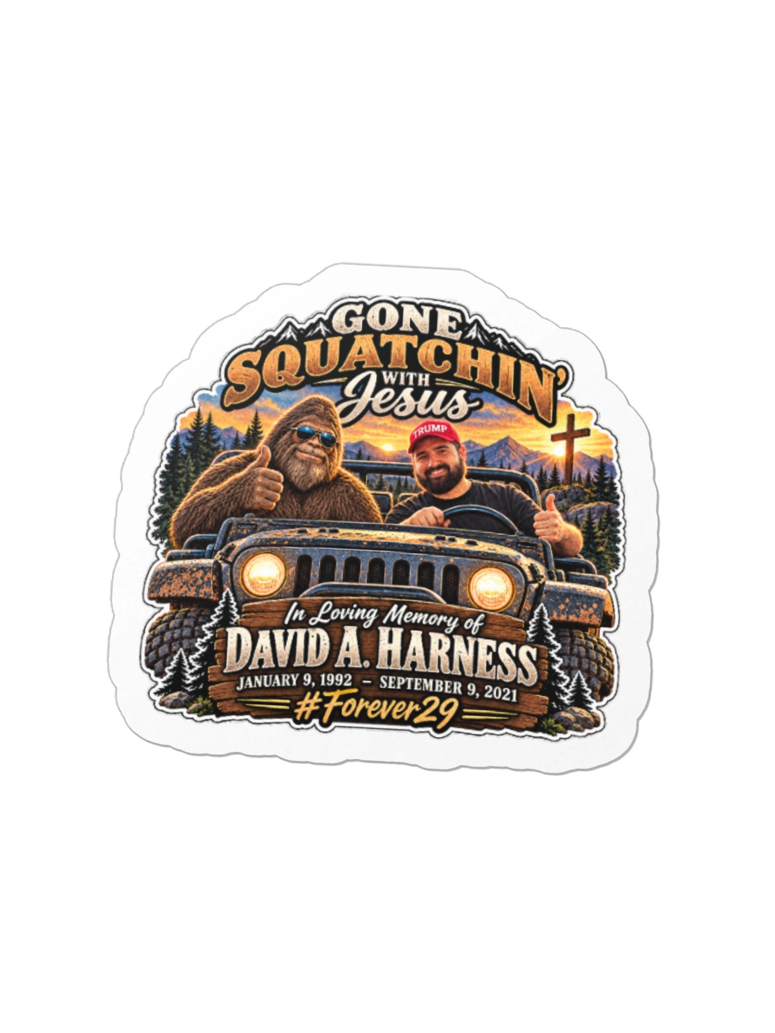 David Harness Memorial Die-Cut Decals product image (1)