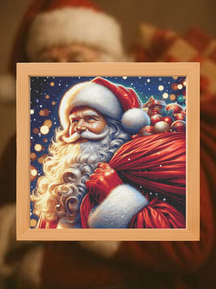 Santa with Presents Cross Stitch Pattern product image (1)