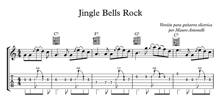 Jingle Bells - Rock - Partitura + Tabs product image (1)