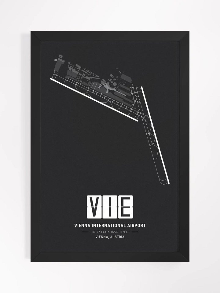 Framed Airport VIE Premium Map On Matt Paper product image (1)
