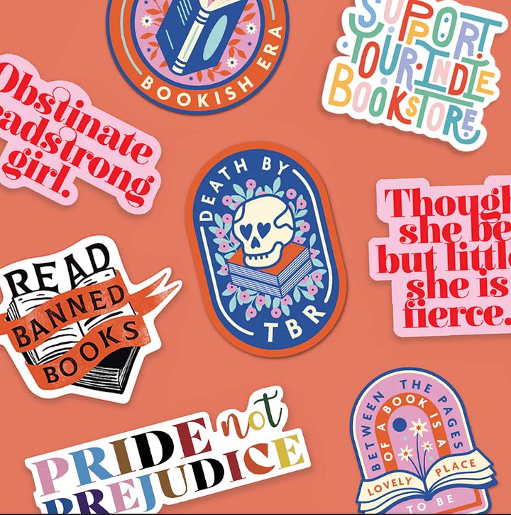 5 Pack Random Bookish Stickers product image (1)