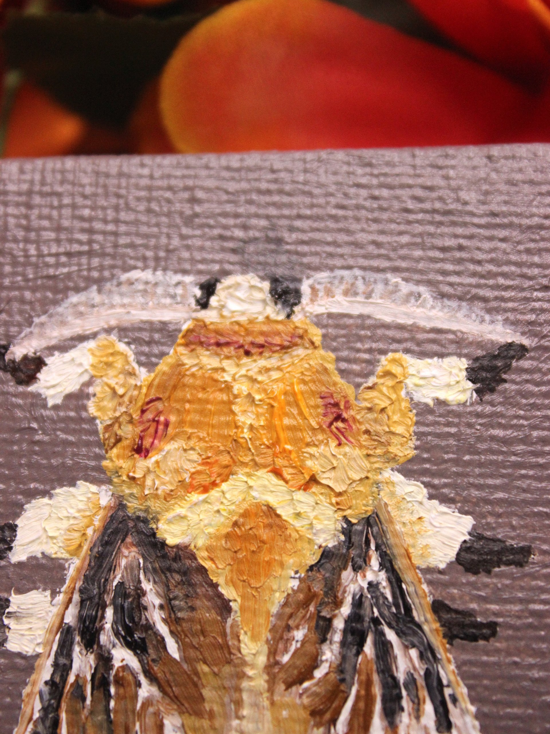 Southern Flannel Moth Mini Oil Painting product image (3)