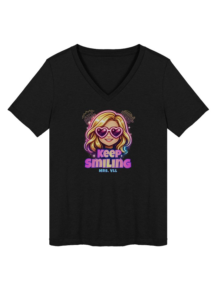 Mrs. VLL Keep Smiling V-neck product image (2)
