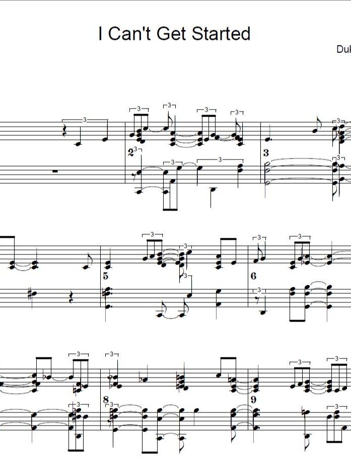 I can't get started - Piano sheet music product image (1)