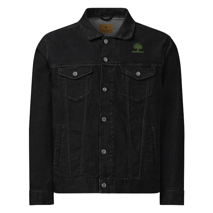 Graphic Grove Unisex Threadfast Denim Jacket - Heavyweight, Nature-Inspired, Black Denim & More product image (1)